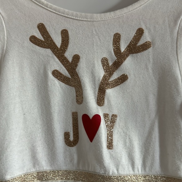 Cat & Jack Brand Cream Colored Holiday/Christmas Dress - Size 4T - Picture 2 of 5